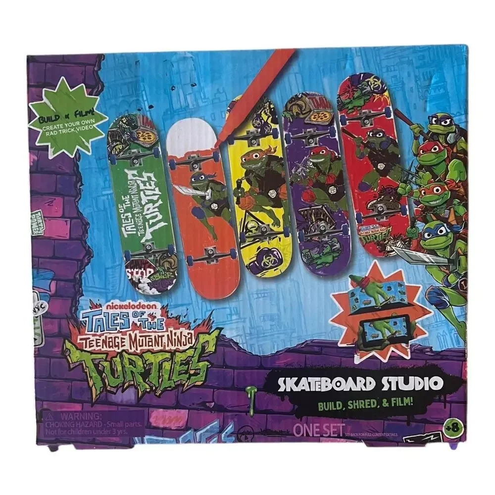 Teenage Mutant Ninja Turtles Skate Board Studio 7 Colored pencil & Sticker Sheet